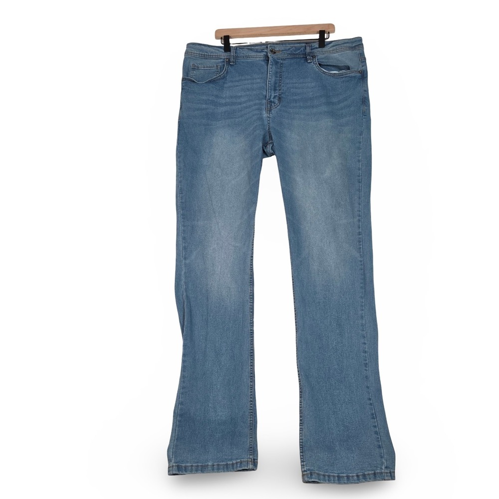 The Perfect Jean NYC Slim Thick Mens Jeans 40x36‎ Light Wash Blue Stretch Denim